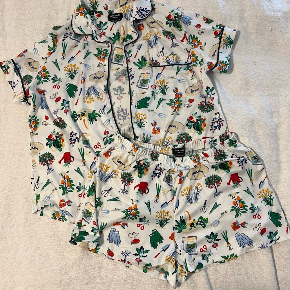 Kate Spade Floral Print Pajama Set - Multicolor